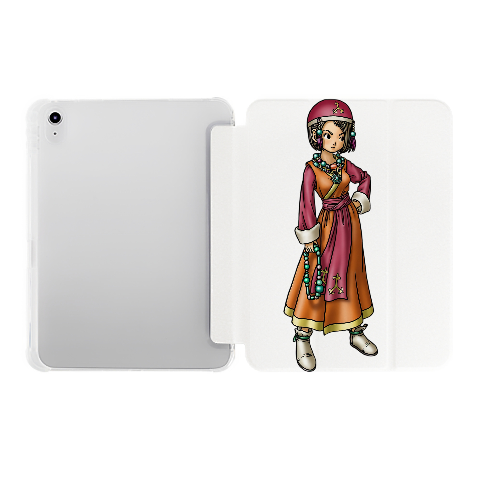 （画像用） ドラゴンクエスト Doragon Kuesuto Dragon Quest IPad ケース ペン収納付き 三つ折りスタンド PUレザー×シリコン 対応機種9.5/10.5/10.9インチ